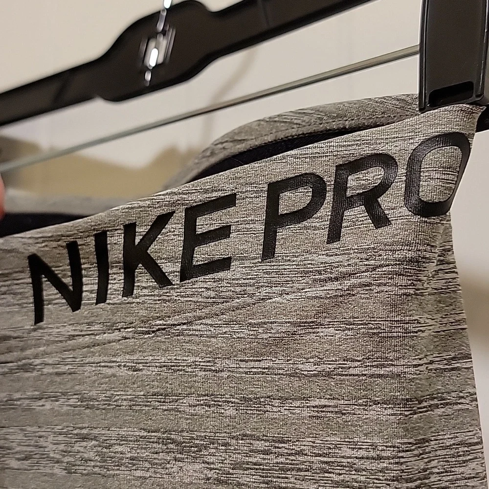 Nike Pro Dri Fit Grey Black Athletic Leggings Size Small - Picture 7 of 9